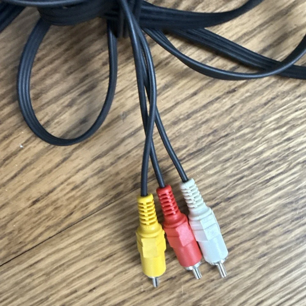 Sony PlayStation AV Composite Cable PS1 PS2 PS3 Black Excellent OEM RCA Cord